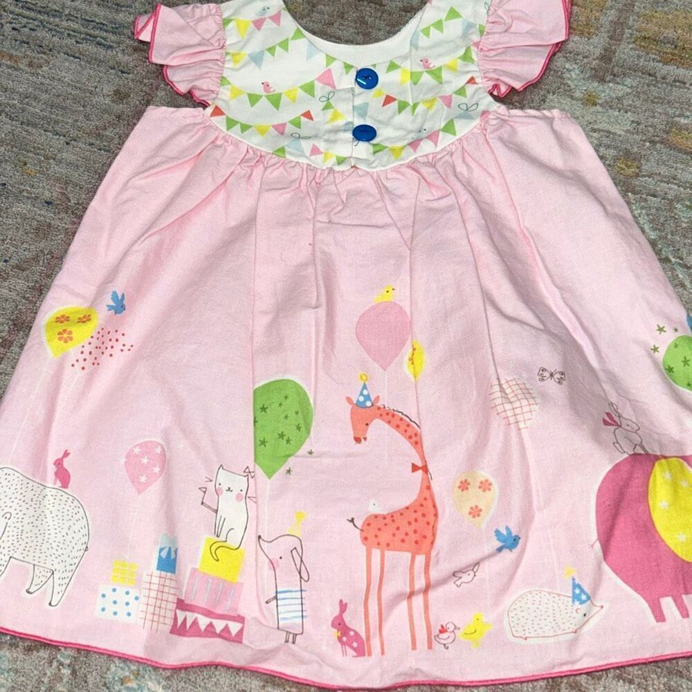 Olive Mae birthday animal parade dress sz 24m - Picture 6 of 6